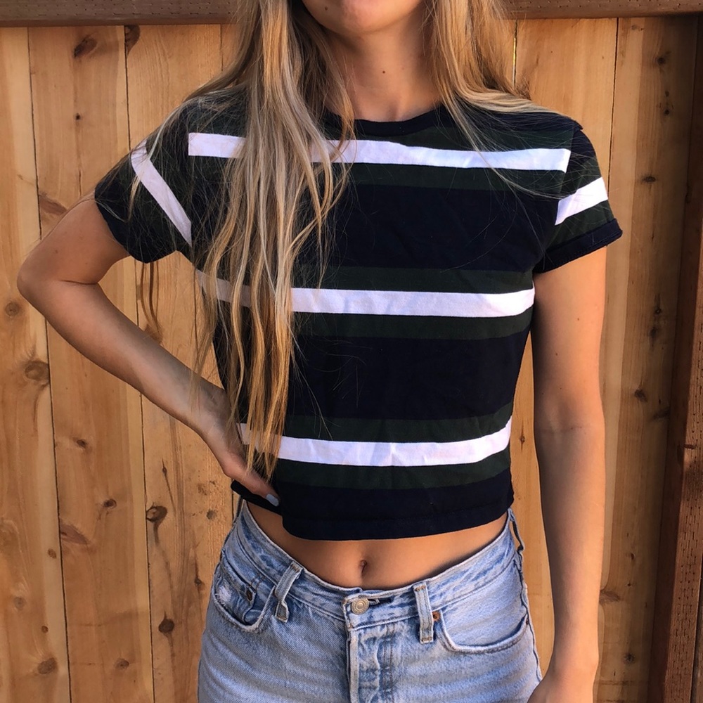 Navy Striped t-shirt, Brandy Melville